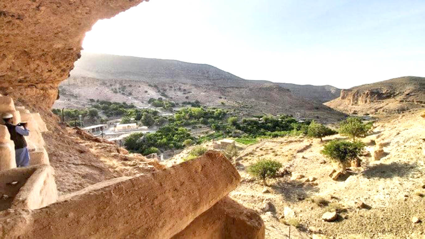نمایی از منطقه روستای تمین در سیستان و بلوچستان