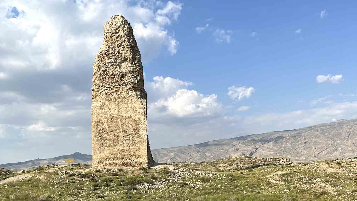 منار میلو در مرکز شهر باستانی گور فیروزآباد