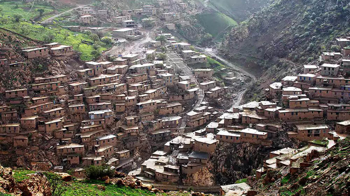 روستای پالنگان کردستان؛ نگین پلکانی ژاورود در آغوش کوههای زاگرس