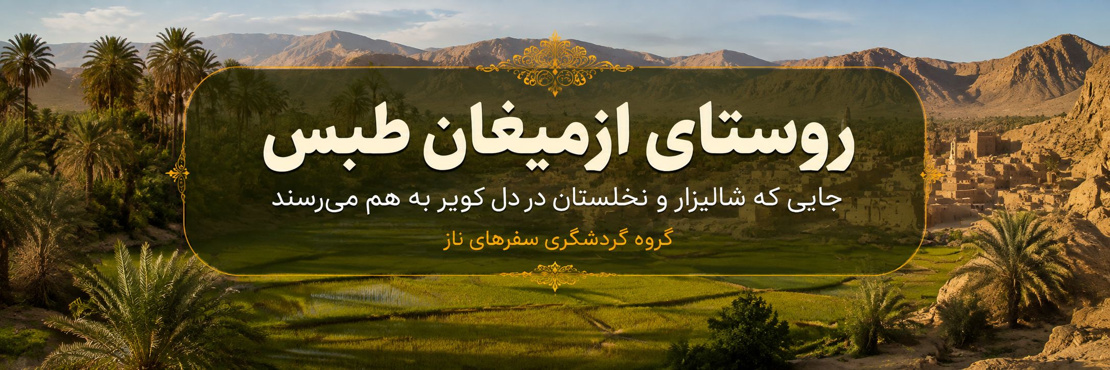 روستای ازمیغان طبس؛ جایی که شالیزار و نخلستان در دل کویر به هم می‌رسند