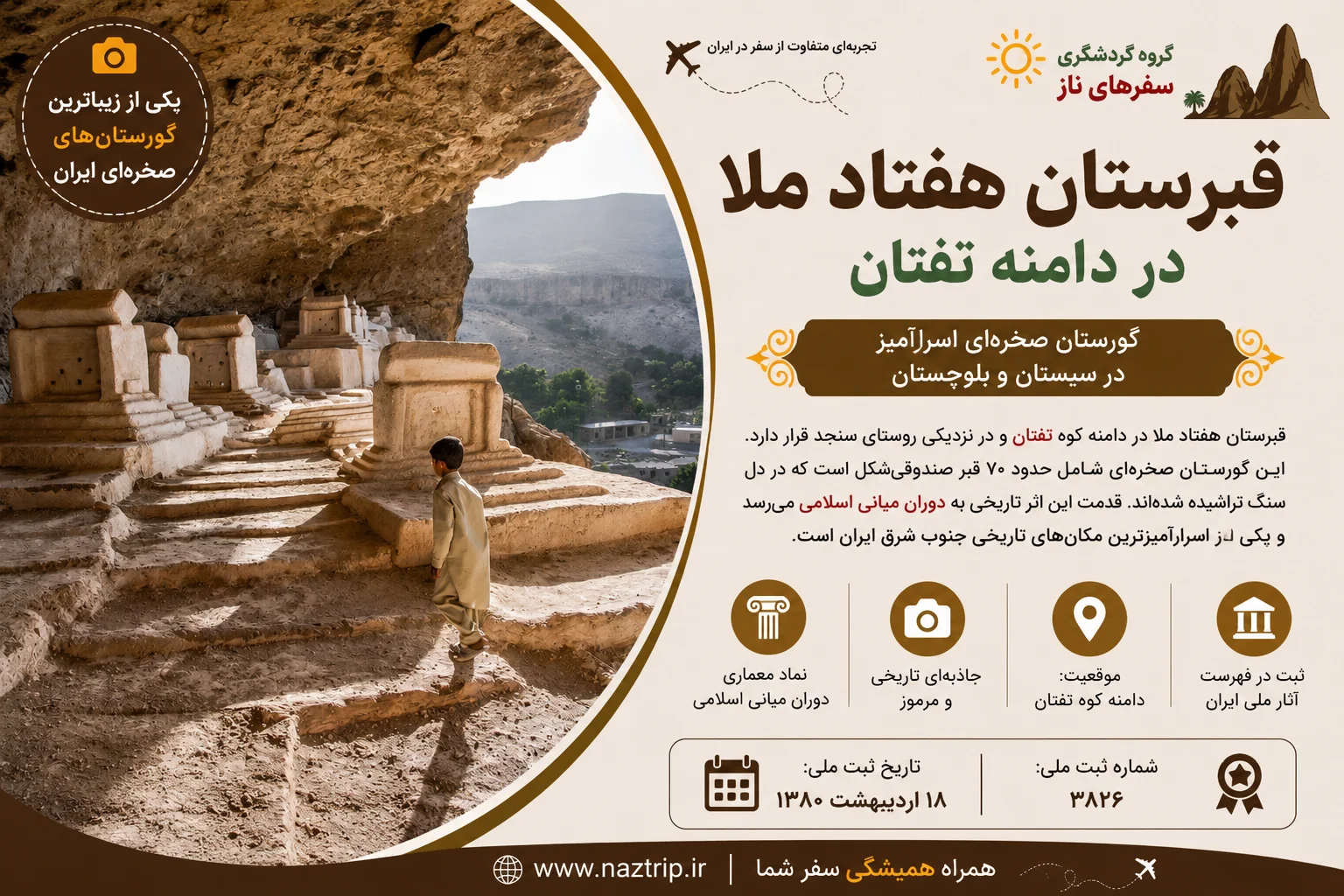 قبرستان هفتاد ملا؛ گورستان صخره‌ای اسرارآمیز در دامنه تفتان