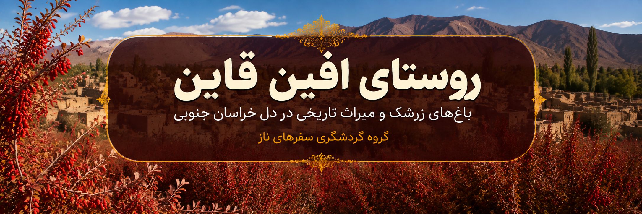 روستای افین قاین؛ باغ‌های زرشک و میراث تاریخی در دل خراسان جنوبی
