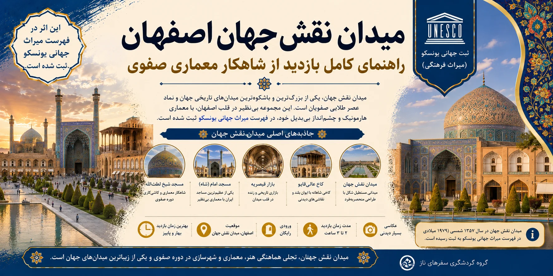 میدان نقش جهان اصفهان؛ راهنمای کامل بازدید از شاهکار معماری صفوی