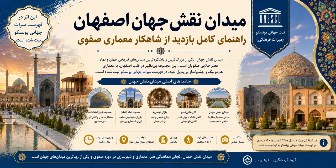 میدان نقش جهان اصفهان؛ راهنمای کامل بازدید از شاهکار معماری صفوی