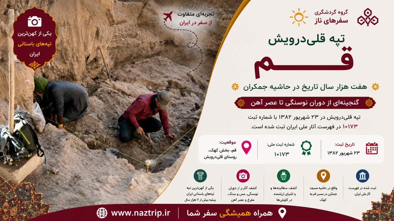 تپه قلی‌درویش قم؛ هفت هزار سال تاریخ در حاشیه جمکران